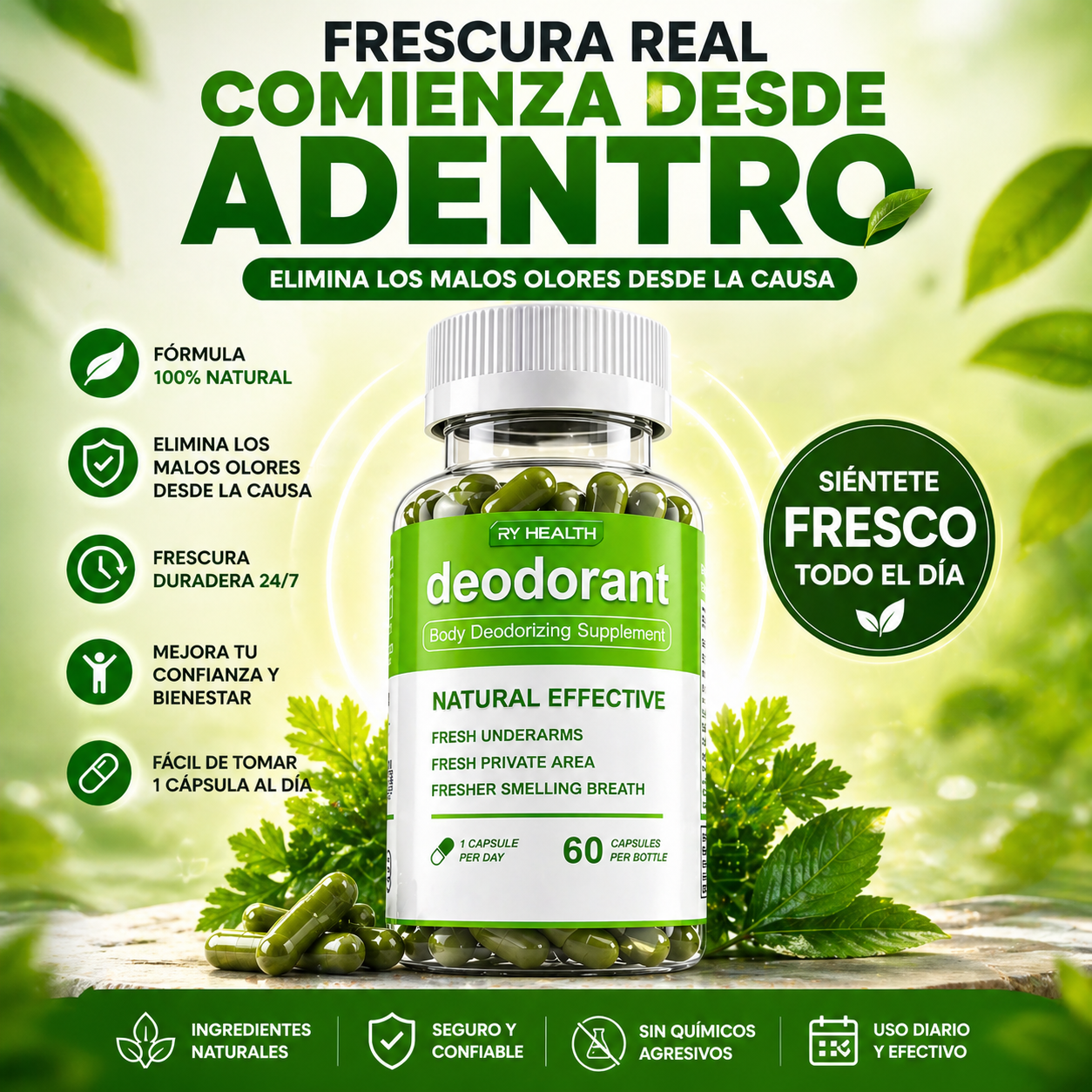 Deja de depender del desodorante tradicional🌿